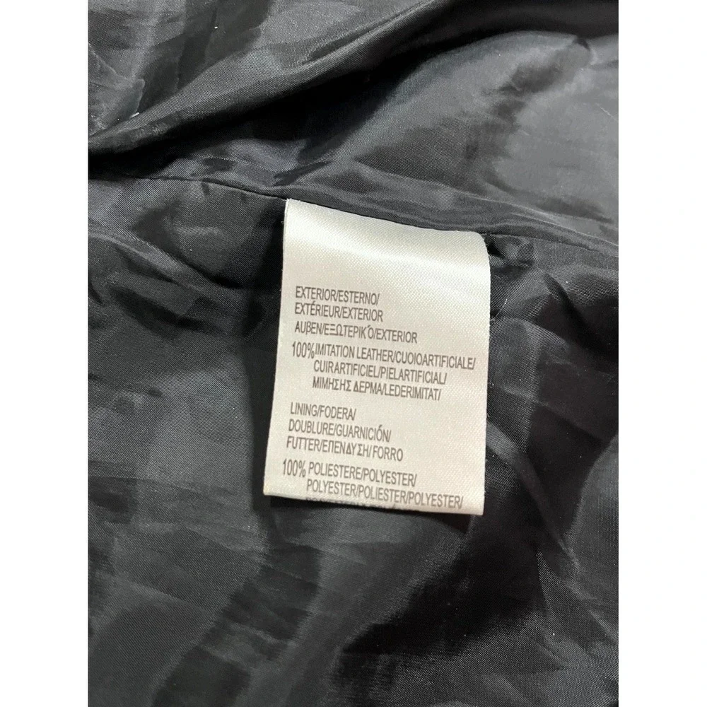 Vintage Catwalk Studio Leather Jacket Girl Medium Black Quilted Asymmetrical Zip